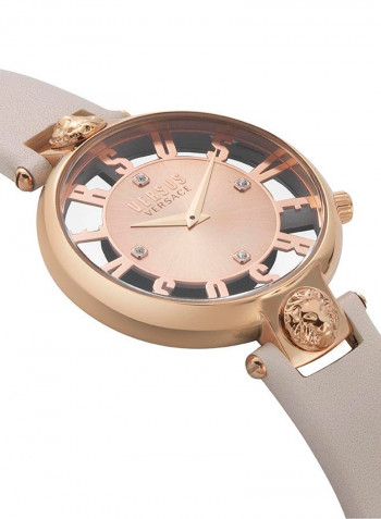 Women's Leather Analog Watch VSP490318