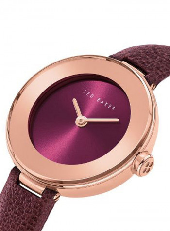 Women's Casual Round Shape Leather Analog Watch T TBKPLEF908