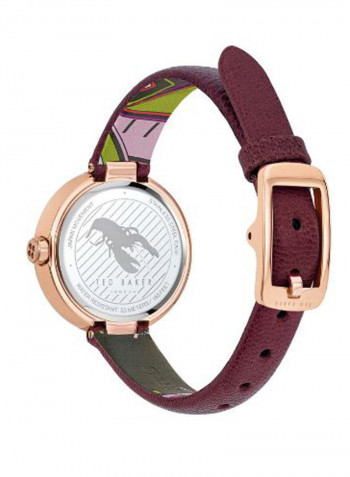 Women's Casual Round Shape Leather Analog Watch T TBKPLEF908