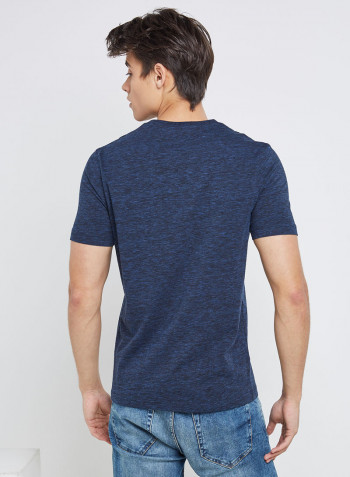 Half Sleeve Casual T-Shirt Navy Blue