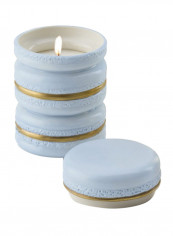 Baby Macaron Scented Candle Turquoise/Gold 9x5.5cm