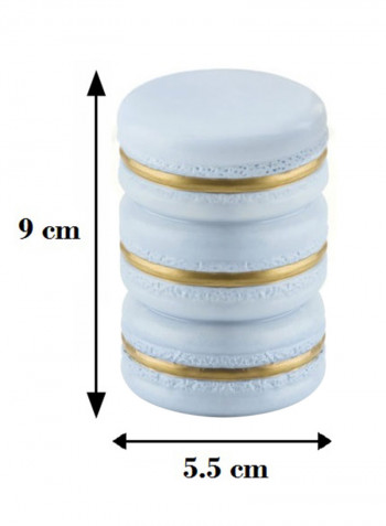 Baby Macaron Scented Candle Turquoise/Gold 9x5.5cm