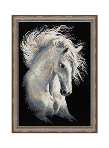 14-Piece Andalusian Character Cross Stitch Kit Grey/Beige/Black