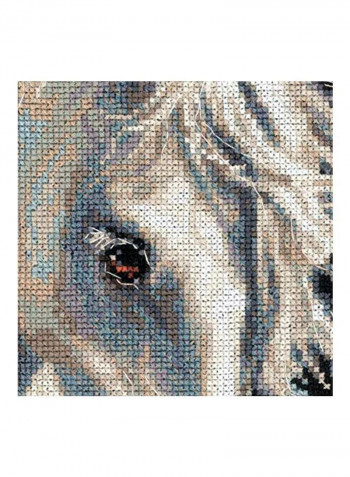 14-Piece Andalusian Character Cross Stitch Kit Grey/Beige/Black