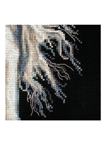 14-Piece Andalusian Character Cross Stitch Kit Grey/Beige/Black