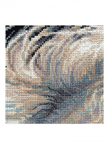 14-Piece Andalusian Character Cross Stitch Kit Grey/Beige/Black
