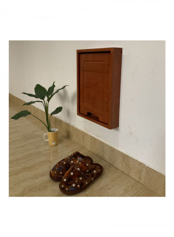 Foldable Wall-Mounted Chair Brown