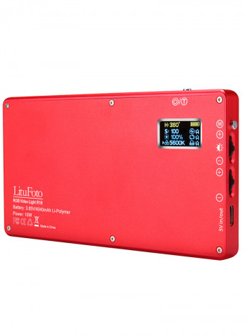LituFoto Mini Pocket RGB LED Video Light Panel Red