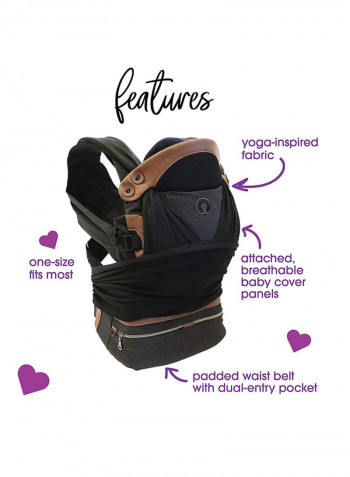 Boppy Adjust Comfy Fit Baby Carrier, Charcoal
