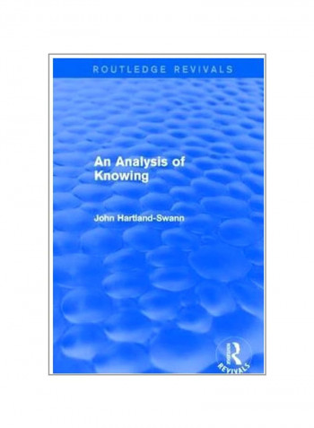 An Analysis Of Knowing Paperback