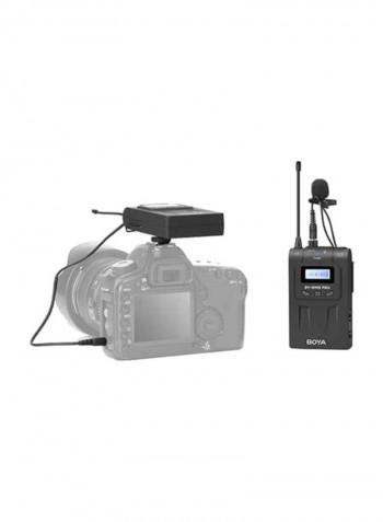 2-Piece UHF Dual-Channel Wireless Microphone System BY-WM8 Black