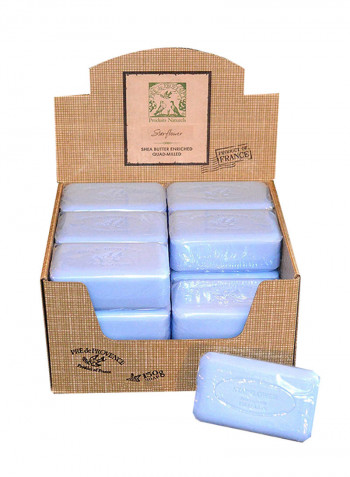 18-Piece Starflower Scent Shea Butter Soap Bar Blue 150g