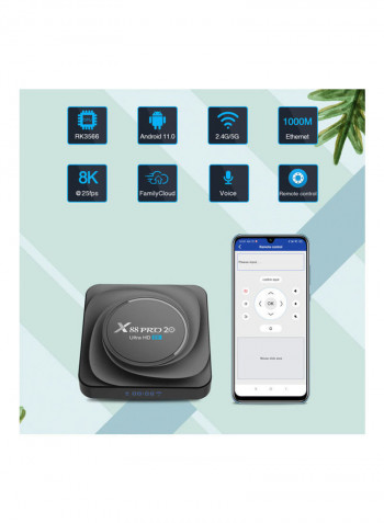 X88 PRO 20 Android 11.0 Smart TV Box X88-PRO-32EU Black