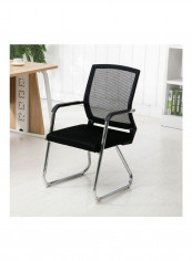 Comfortable Simple Chair with Lumbar Support Black