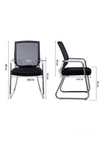 Comfortable Simple Chair with Lumbar Support Black