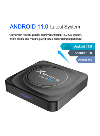 X88 PRO 20 Android 11.0 Smart TV Box X88-PRO-32UK Black