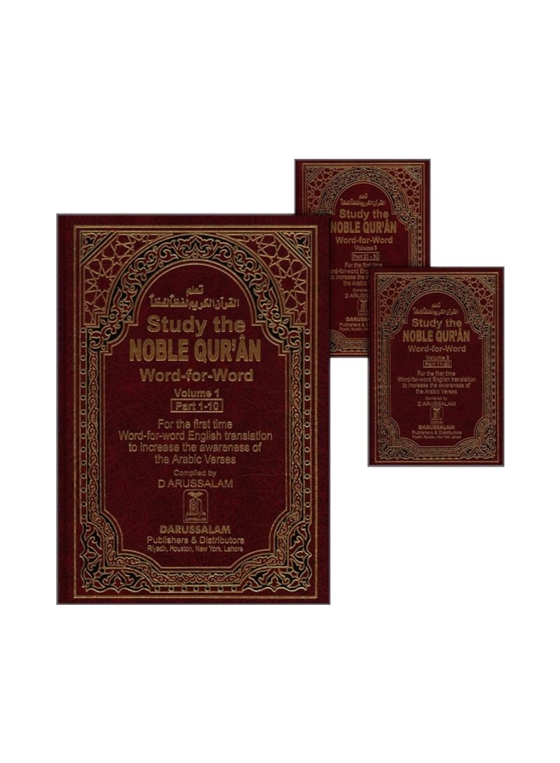 Noble Quran Word-For-Word: Volume 1, 2, 3 Hardcover