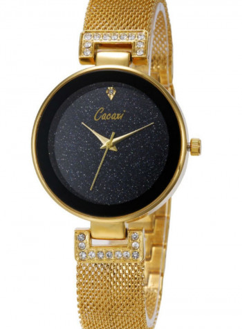 Women's Chic Round Dial Stainless Steel Analog Watch NSSB037008972