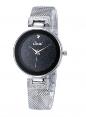 Women's Chic Round Dial Stainless Steel Analog Watch NSSB037008973