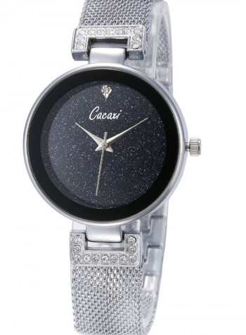 Women's Chic Round Dial Stainless Steel Analog Watch NSSB037008973