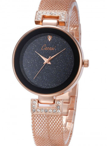 Women's Chic Round Dial Stainless Steel Analog Watch NSSB037008974