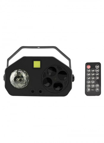 16-Pattern LED Magic Ball Party Light With Remote Black/Clear