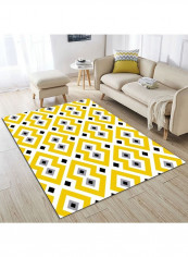 Nordic Style Geometric Pattern Floor Rug Multicolour 80 x 180cm
