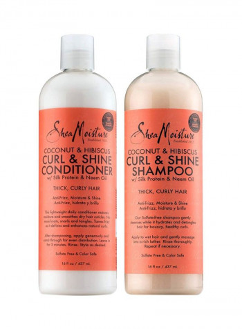 Coconut and Hibiscus Curl and Shine Combination Set
