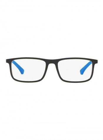 Men's Rectangular Eyeglasses Frame - Lens Size: 55 mm