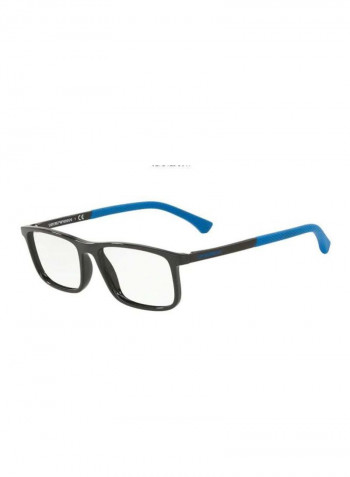 Men's Rectangular Eyeglasses Frame - Lens Size: 55 mm
