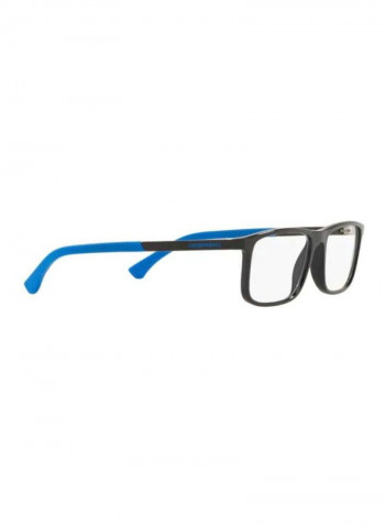 Men's Rectangular Eyeglasses Frame - Lens Size: 55 mm
