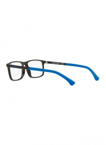 Men's Rectangular Eyeglasses Frame - Lens Size: 55 mm
