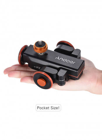 1800 mAh 3-Wheel Pulley Car Slider Rolling Skater Black/Orange