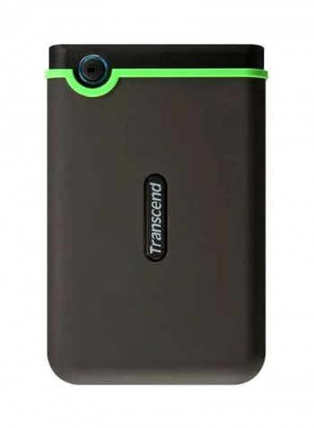 StoreJet External Portable Hard Drive With Case 500GB Black/Grey/Green