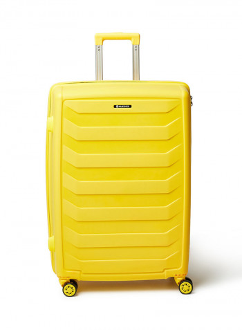 3 Piece Hardside Luggage Trolley Set Yellow