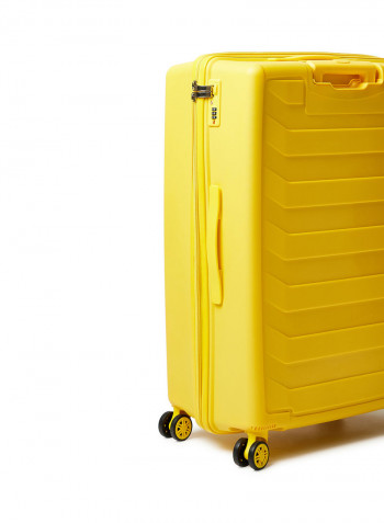 3 Piece Hardside Luggage Trolley Set Yellow