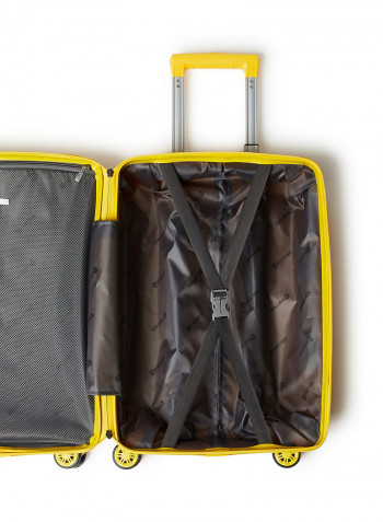 3 Piece Hardside Luggage Trolley Set Yellow
