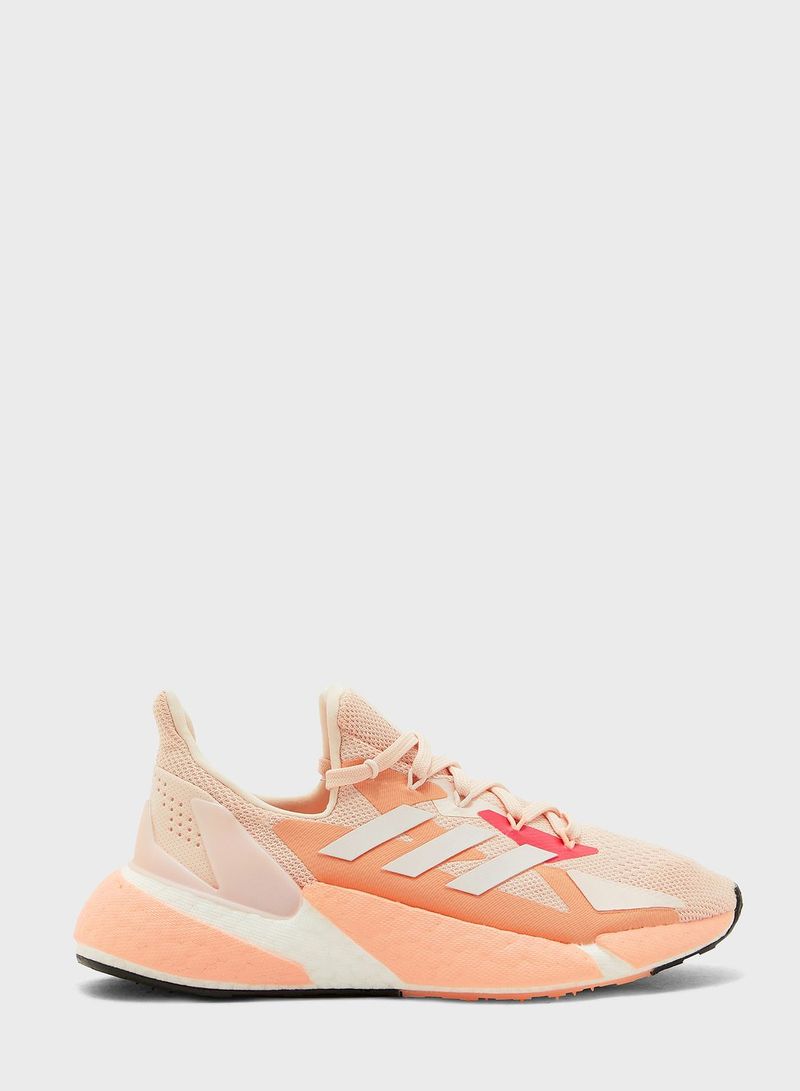 Lace-Up Running Shoes Peach