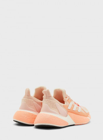 Lace-Up Running Shoes Peach