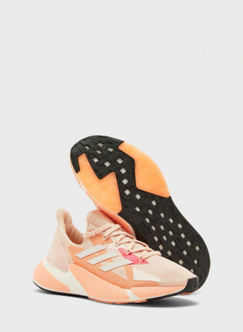Lace-Up Running Shoes Peach