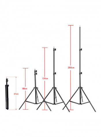 7-Piece Photography Studio Cube Umbrella Lighting Kit Black/White