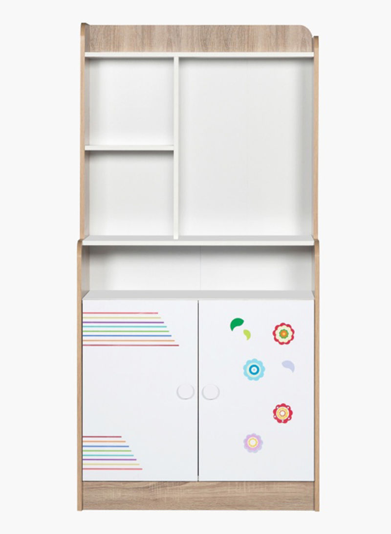 Croissants 2-Door Bookcase Multicolour 163 x 80 x 40cm