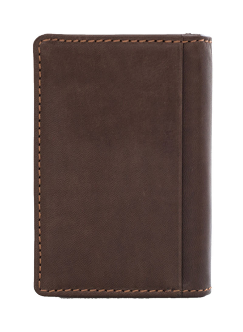 August Leather Card Holder For Men Dark Brown