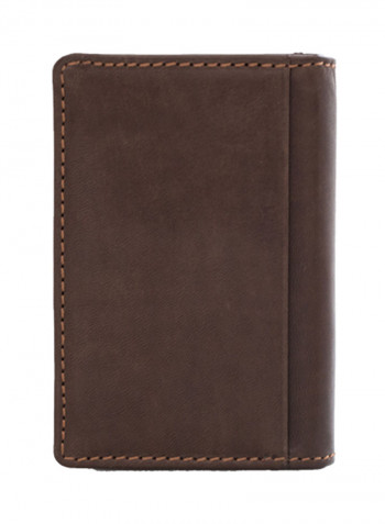 August Leather Card Holder For Men Dark Brown