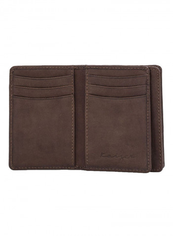 August Leather Card Holder For Men Dark Brown
