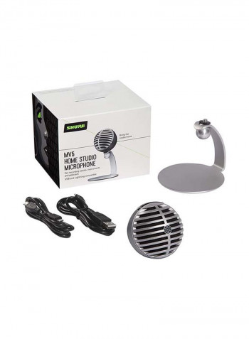Digital Condenser Microphone With USB And Lightning Cable MV5-DIG Silver
