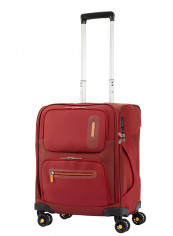 4 Wheels Maxwell Soft Side Large Lugage Trolley Bag 81cm Red