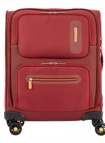 4 Wheels Maxwell Soft Side Large Lugage Trolley Bag 81cm Red