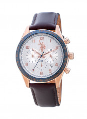 Men's Princeton Collection Leather Analog Wrist Watch USP4739RG
