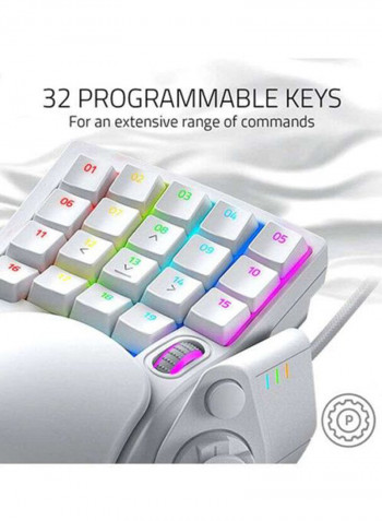 RZ07-03110200-R3M1 Tartarus Pro Gaming Keypad With Analog-Optical Key Switches Mercury